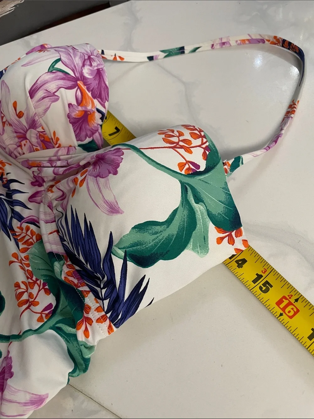 Tommy Bahama Womens Orchid Canopy Halter Print Tankini Top